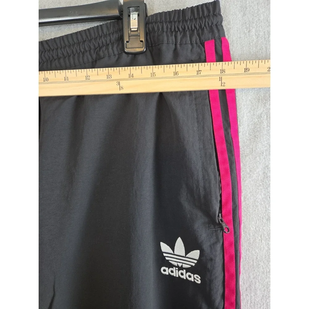 Adidas Originals Vintage Trefoil Track Pants Mens L Black Purple Pink Retro Y2K